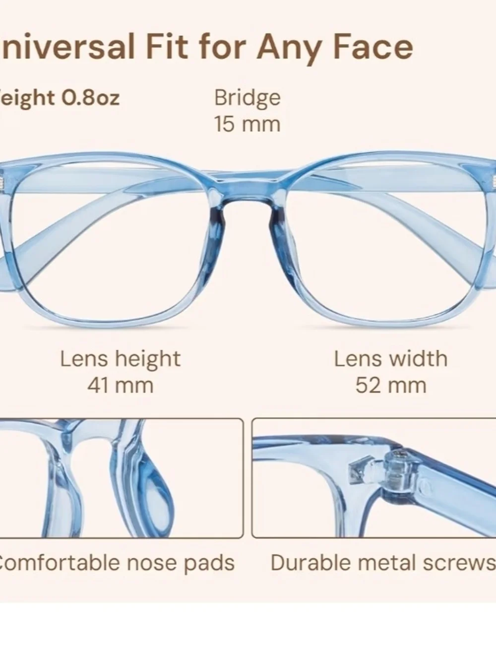 BN Blue Light Blocking Glasses Pink Frames